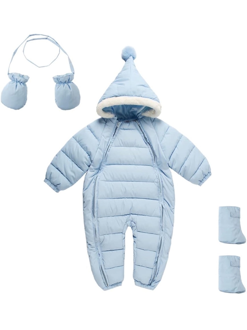 NWT mud kingdom, infant snowsuit size 6 to 12 months Baby blue